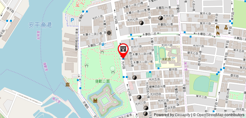 在地图上查看台南安平雅樂軒酒店