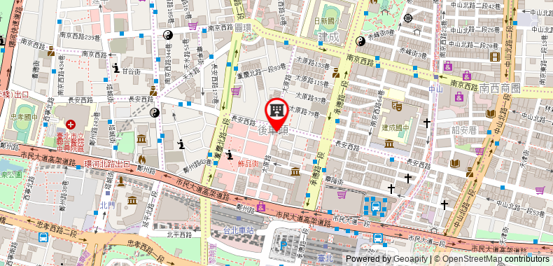 在地图上查看天成文旅-蜂巢-台北車站