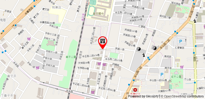 Bản đồ đến Khách sạn Guide Changhua Jhongjheng