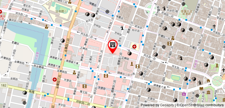 在地图上查看24平方米開放式公寓(台南市) - 有2間私人浴室