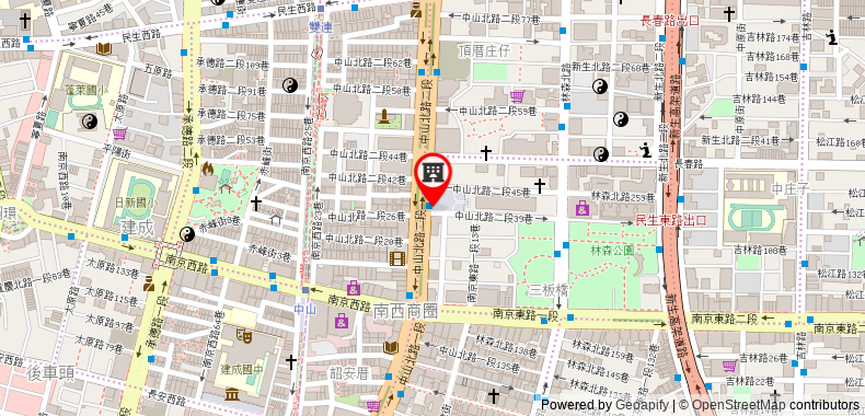 在地图上查看臺北晶華酒店