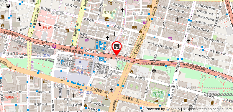 在地图上查看50平方米2臥室公寓 (台北車站) - 有1間私人浴室