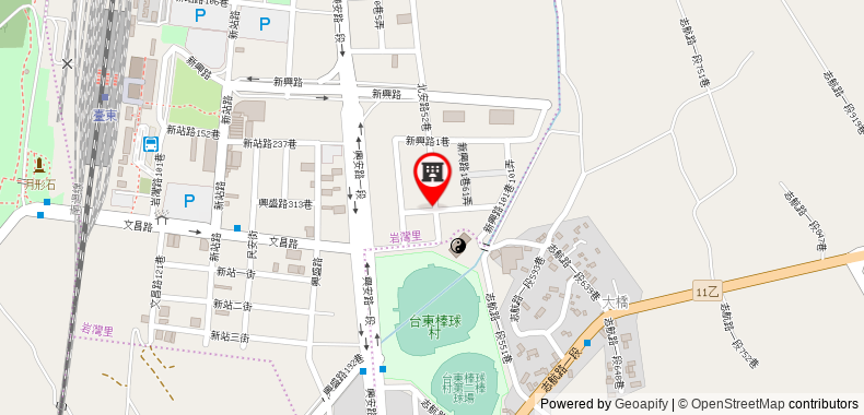 Bản đồ đến Taitung K2 Hostel