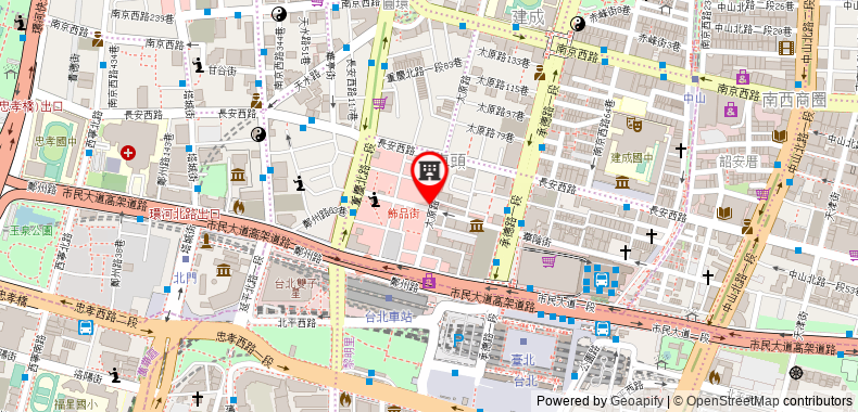 Bản đồ đến Meander 1948 Hostel - Taipei Main Station