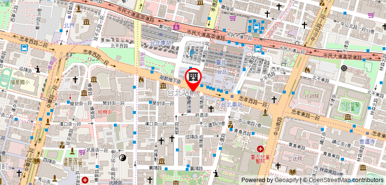 在地图上查看90平方米開放式公寓(台北車站) - 有1間私人浴室