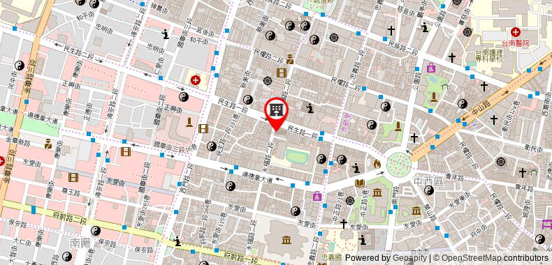 在地图上查看42平方米1臥室公寓 (台南市) - 有1間私人浴室