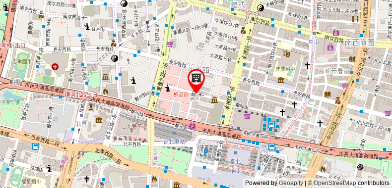 Bản đồ đến Star Hostel Taipei Main Station
