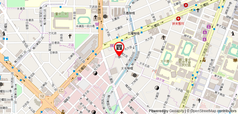 在地图上查看13火車站台中機場公車一線直達中華夜市電梯可住2-6人免費WIFI