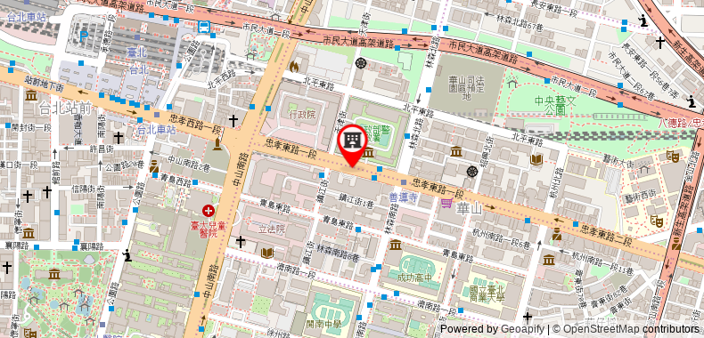 Bản đồ đến Khách sạn Sheraton Grand Taipei