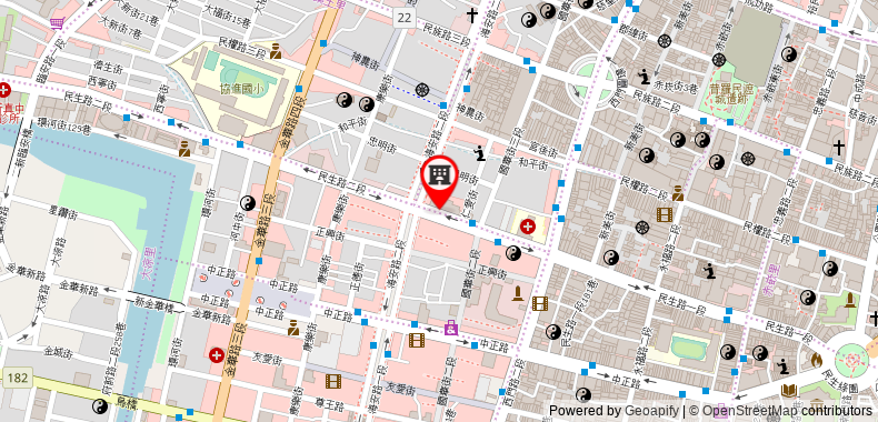 Bản đồ đến Khách sạn FX Tainan Minsheng Rd