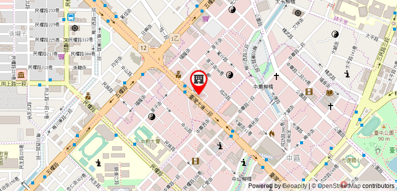 Bản đồ đến Khách sạn Kao Yuan - Zhong Zheng