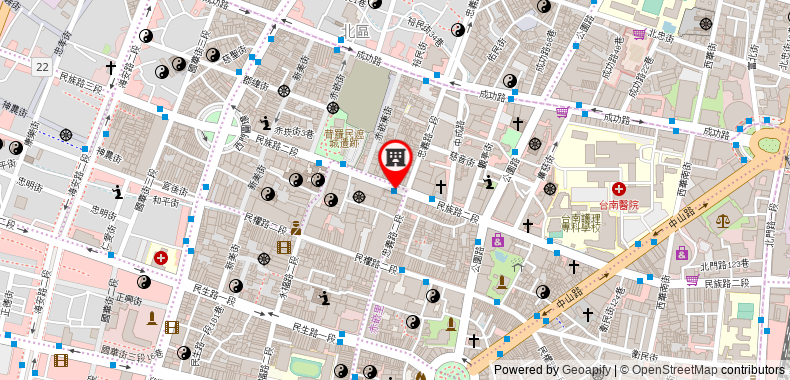 Cambridge Tainan Hotel on maps
