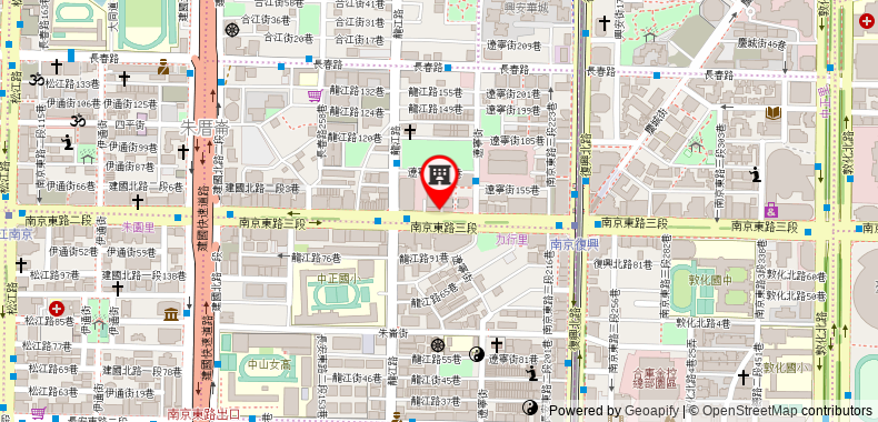 在地图上查看台北威斯汀六福皇宮