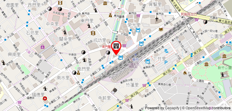 Bản đồ đến Khách sạn Hsinchu 101