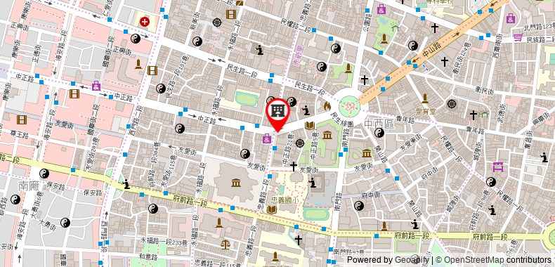 Bản đồ đến Khách sạn Fu Ward Tainan