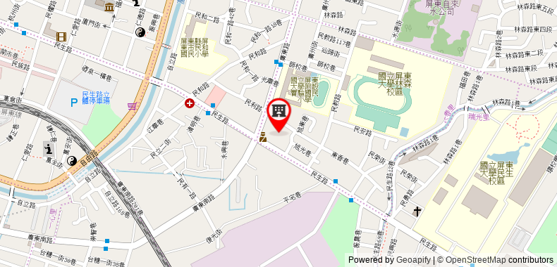 Bản đồ đến Cozy spot Pingtung