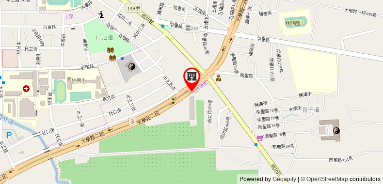 Bản đồ đến Khách sạn Yunlin Formosa