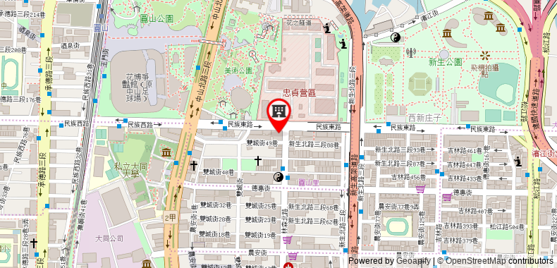 Bản đồ đến Khách sạn The Riviera Taipei