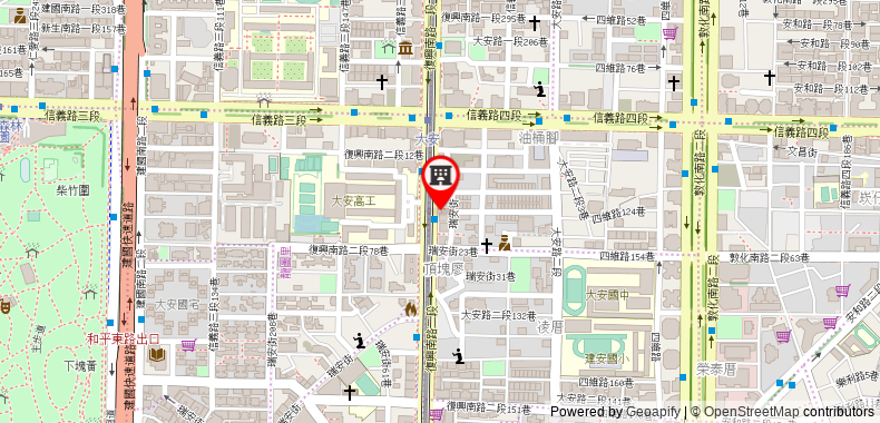 Taipei Fullerton Hotel－South on maps