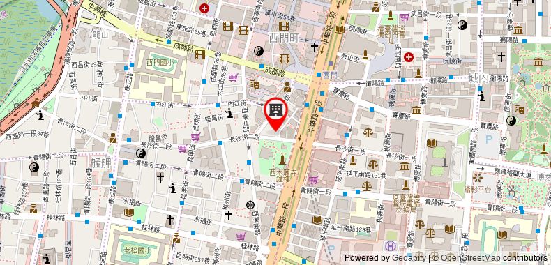 XiMenDing Sunny In Taipei on maps