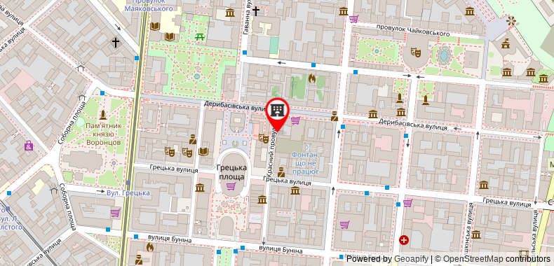 在地图上查看敖德薩行政套房