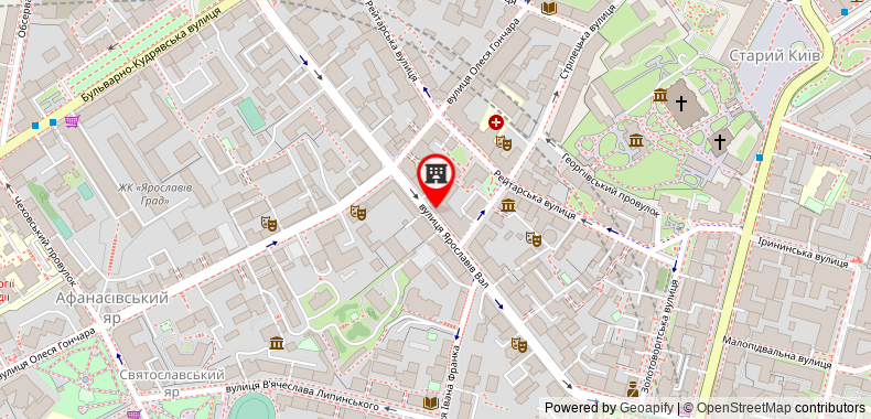 Radisson Blu Hotel, Kyiv on maps