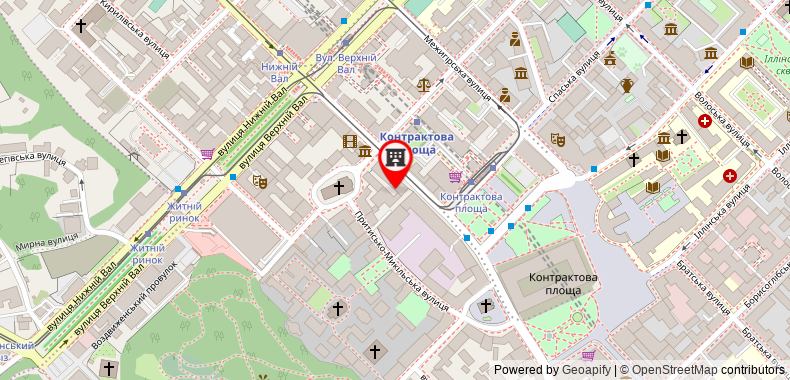 Bản đồ đến Khách sạn Podol Plaza
