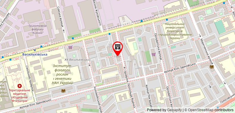Bản đồ đến nice flat Metro Vasylkivska