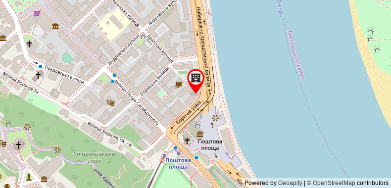 Bản đồ đến Khách sạn Fairmont Grand Kyiv