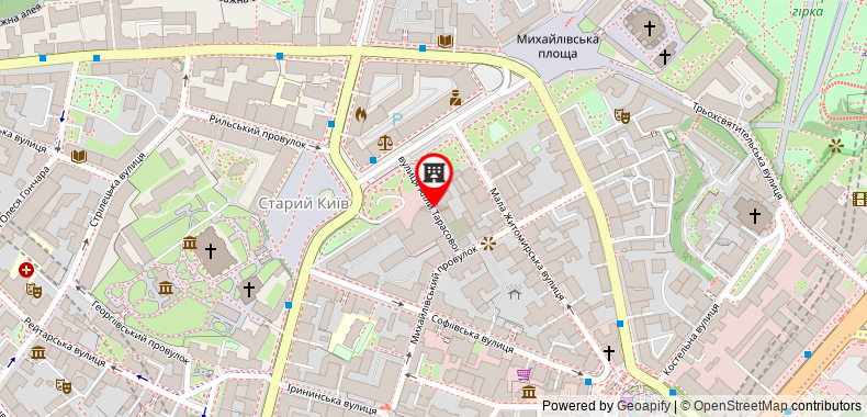 Bản đồ đến Hyatt Regency Kyiv