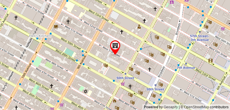 Bản đồ đến Khách sạn Washington Jefferson at Times Square