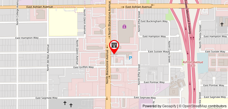 Bản đồ đến Motel 6-Fresno, CA - Blackstone South