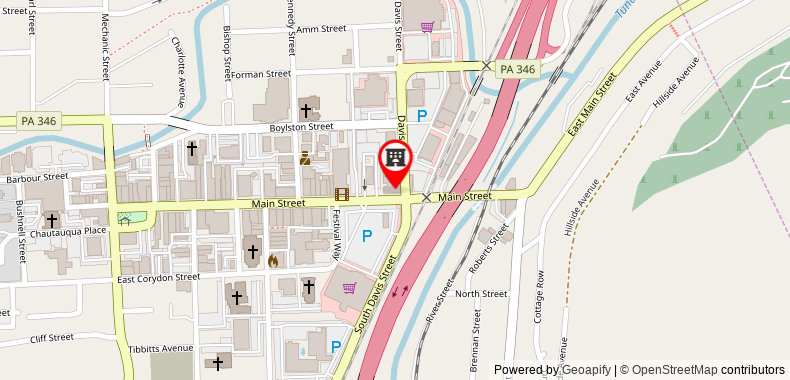 Bản đồ đến Khách sạn OYO Bradford Main St PA