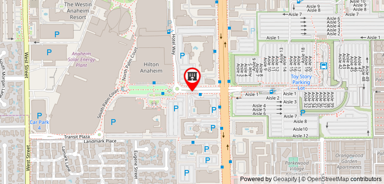 Bản đồ đến Khách sạn Clarion Anaheim Resort