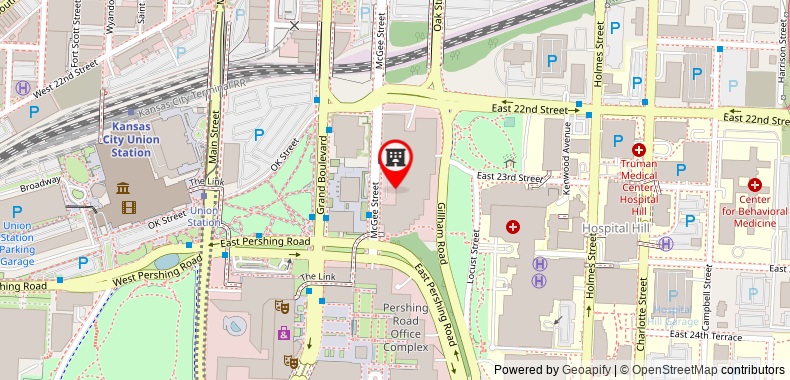 Bản đồ đến Khách sạn Sheraton Kansas City at Crown Center