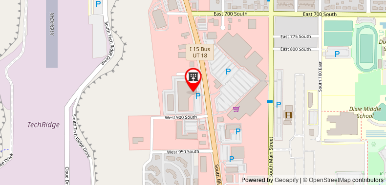 Bản đồ đến Khách sạn Red Lion and Conference Center St. George UT