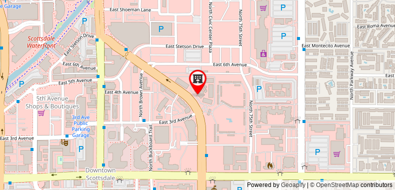 Bản đồ đến Hyatt House Scottsdale/old Town