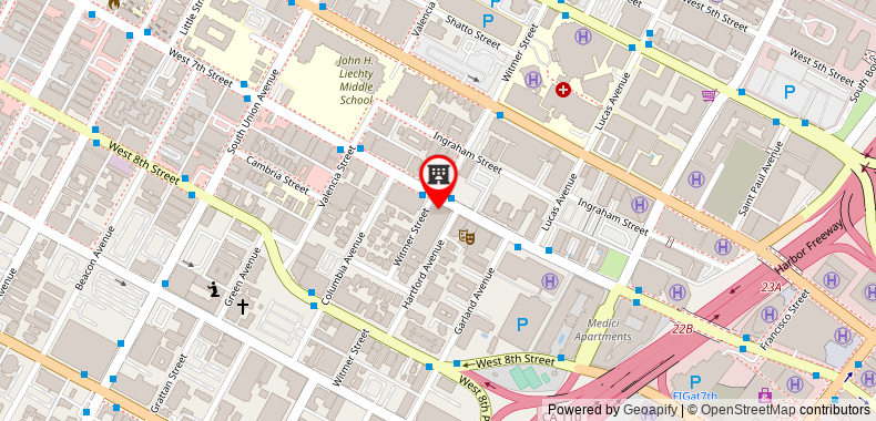 The Mayfair Hotel on maps
