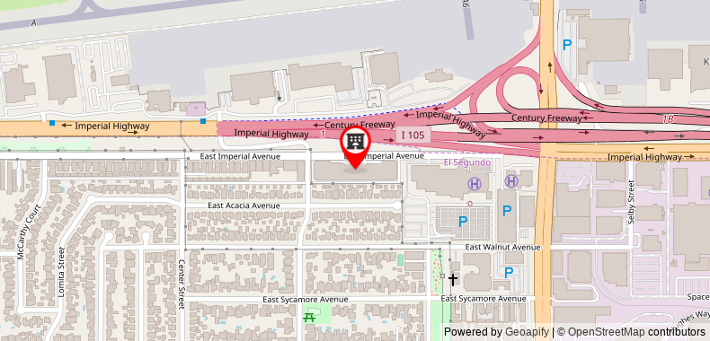 Bản đồ đến Khách sạn Embassy Suites Los Angeles International Airport South