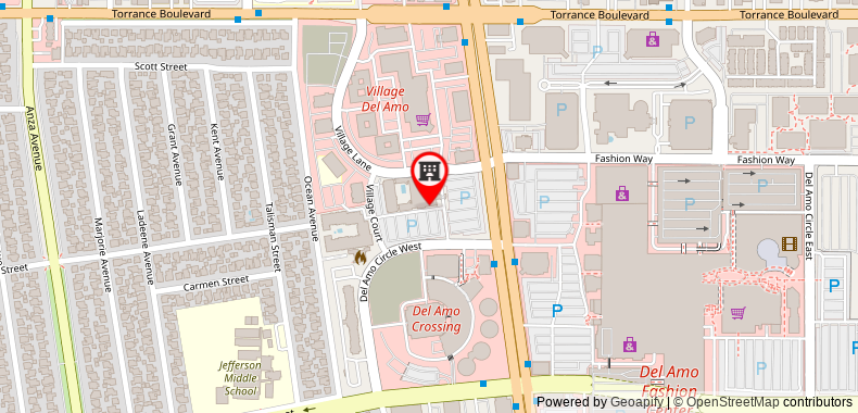 Bản đồ đến Khách sạn Doubletree by Hilton Torrance South Bay