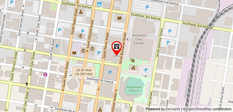 Bản đồ đến Embassy Suites by Hilton Amarillo Downtown