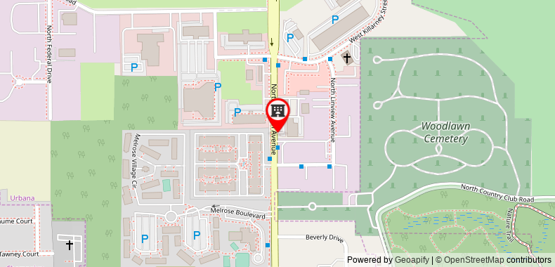 Bản đồ đến Econo Lodge Champaign Urbana - University Area
