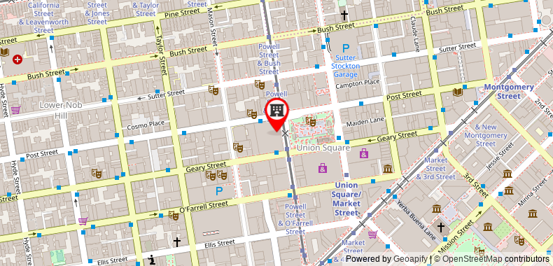 Bản đồ đến The Westin St. Francis San Francisco on Union Square
