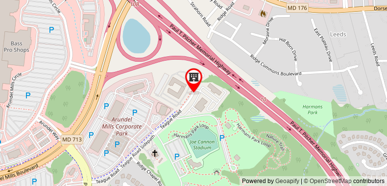 Bản đồ đến Fairfield Inn & Suites Arundel Mills BWI Airport