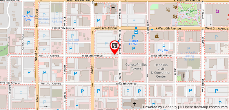 Marriott Anchorage Downtown on maps