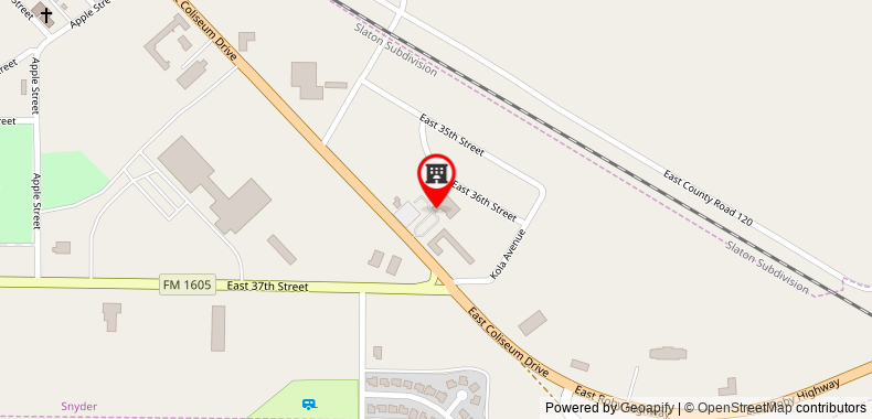 Holiday Inn Express and Suites Snyder on maps
