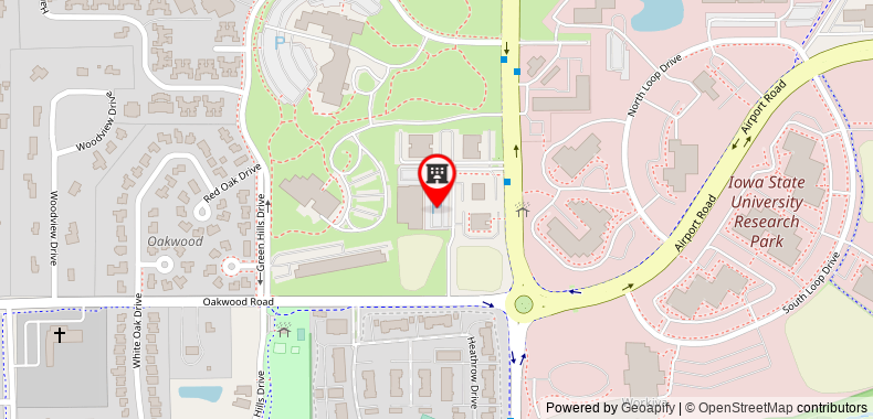 Bản đồ đến Khách sạn Radisson Ames Conference Center at ISU
