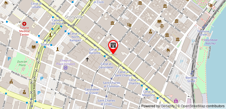 Bản đồ đến Astor Crowne Plaza New Orleans French Quarter