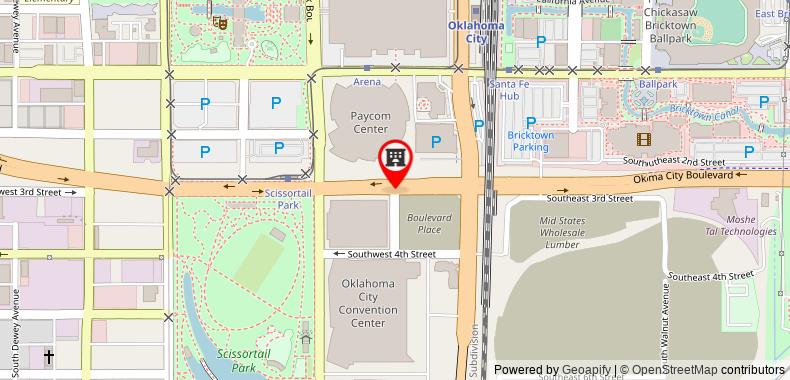 在地图上查看俄克拉何馬城歐姆尼酒店