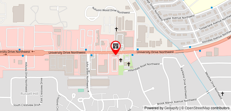 Suburban Studios Huntsville University Area on maps